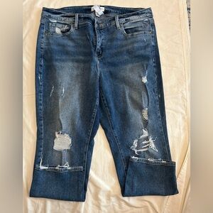 Lane Bryant Distressed Blue Jeans